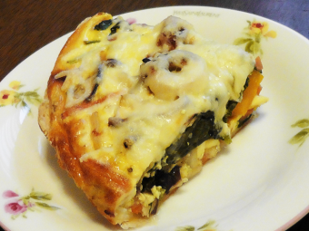 ほうれん草・かぼちゃを使用したキッシュです